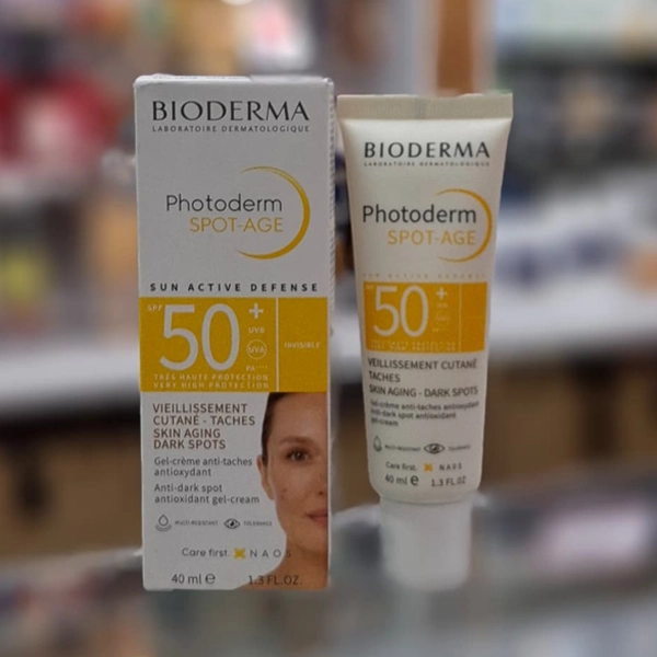 کرم ضد آفتاب بایودرما فوتودرم اسپات ایج ضد لک SPF50 اصل 40 میل | BIODERMA Photoderm SPOT-AGE SUN ACTIVE DEFENS spf50